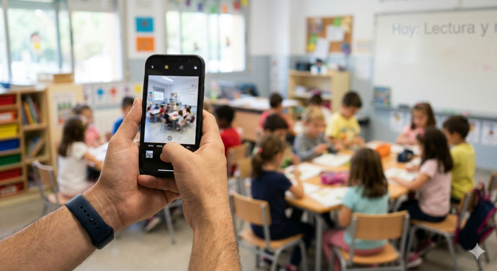Docente dudando si puede fotografiar alumnos en el aula según el RGPD
