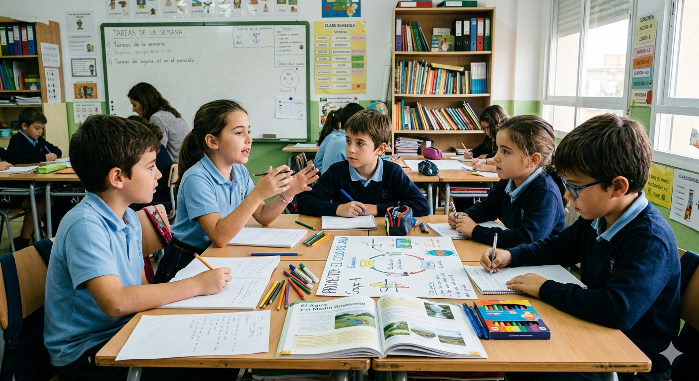 aprendizaje cooperativo aula estructuras trabajo grupo Primaria