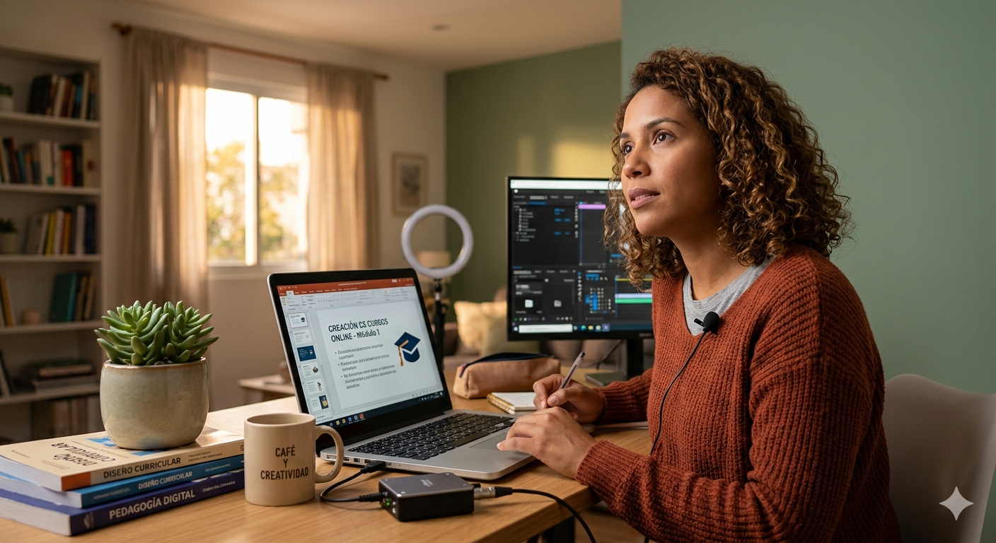 crear curso online docentes Teachable Gumroad ingresos extra formación maestros