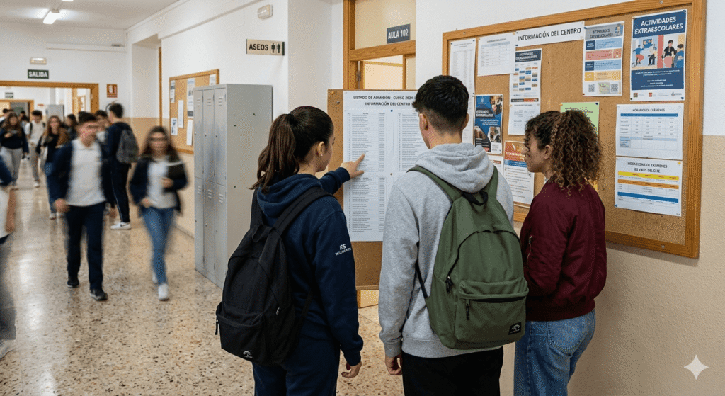 Listas de alumnado en tablón del centro educativo según AEPD