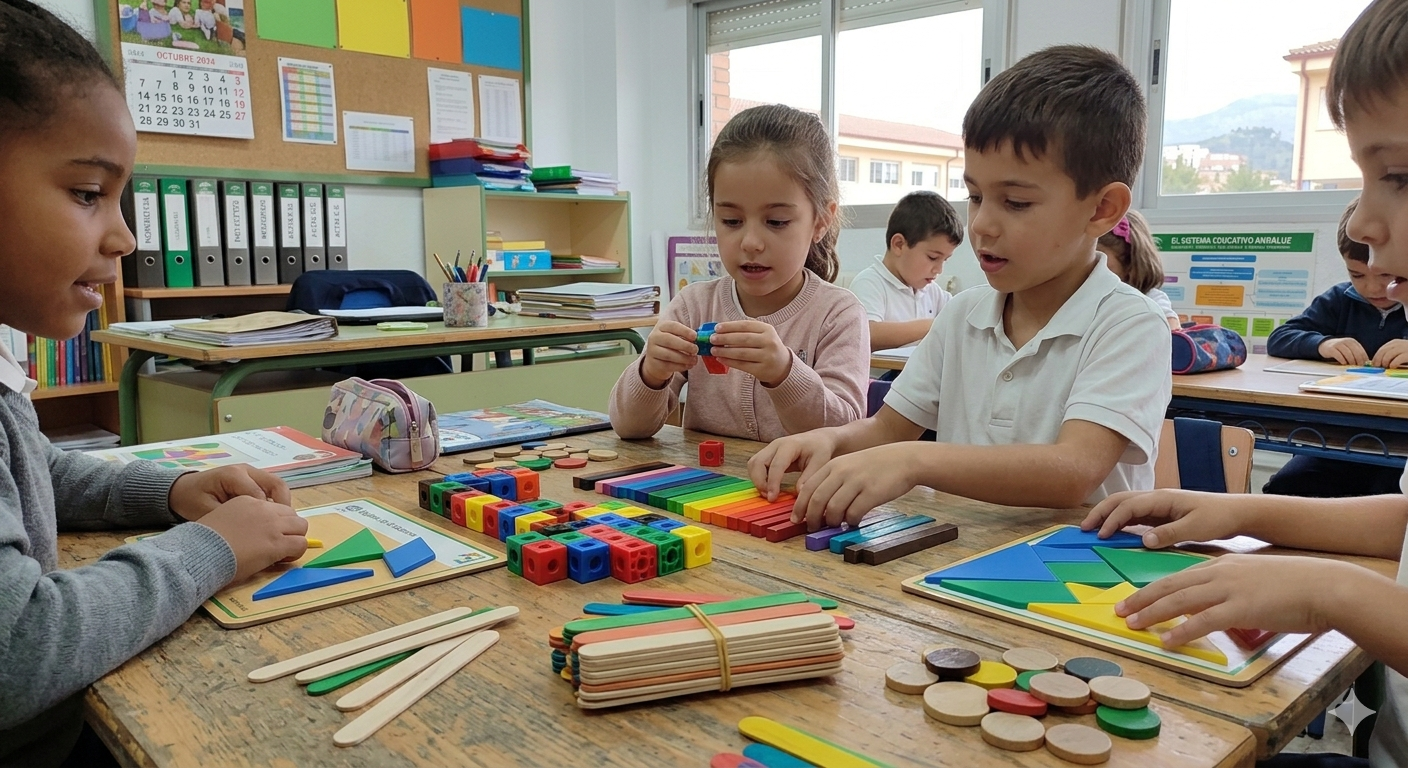 matemáticas manipulativas ABN Singapur Montessori Primaria métodos comparativa materiales