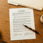 Compromiso de convivencia firmado entre familia y centro educativo