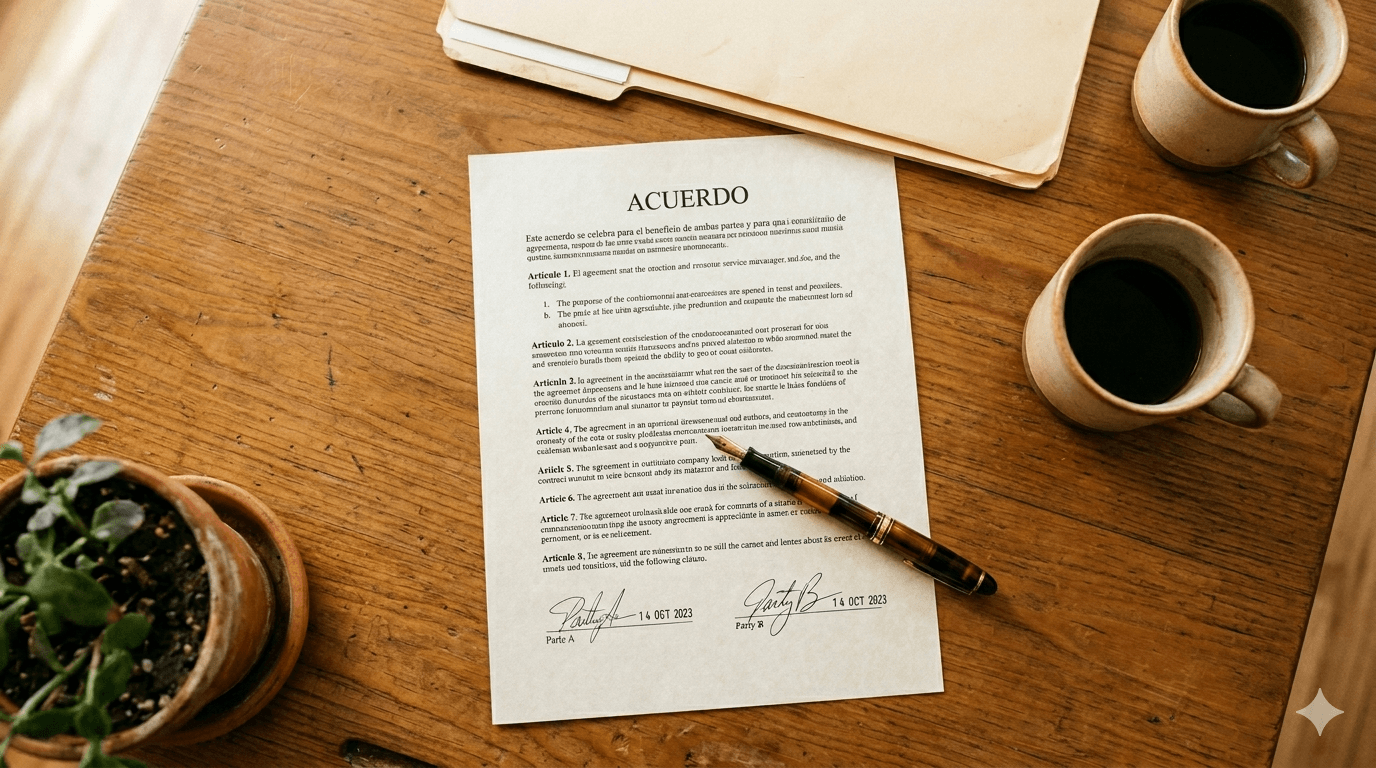 Compromiso de convivencia firmado entre familia y centro educativo