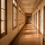 Familias conflictivas: pasillo de centro educativo en silencio
